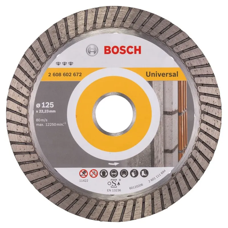 Диск отрезной алмазный Bosch Best for Universal TURBO 125x2.2x22.2мм 2608602672