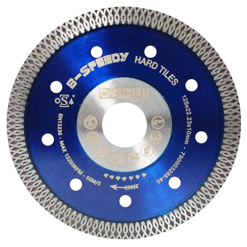 Диск отрезной алмазный по керамике BIHUI "B-SPEEDY" HARD TILES 125х1.2х22.23мм DCDM125