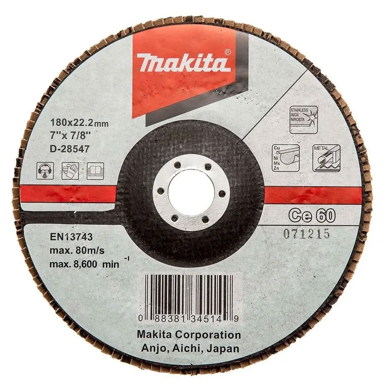 Диск лепестковый торцевой Makita 180х22.2мм C60 D-28547