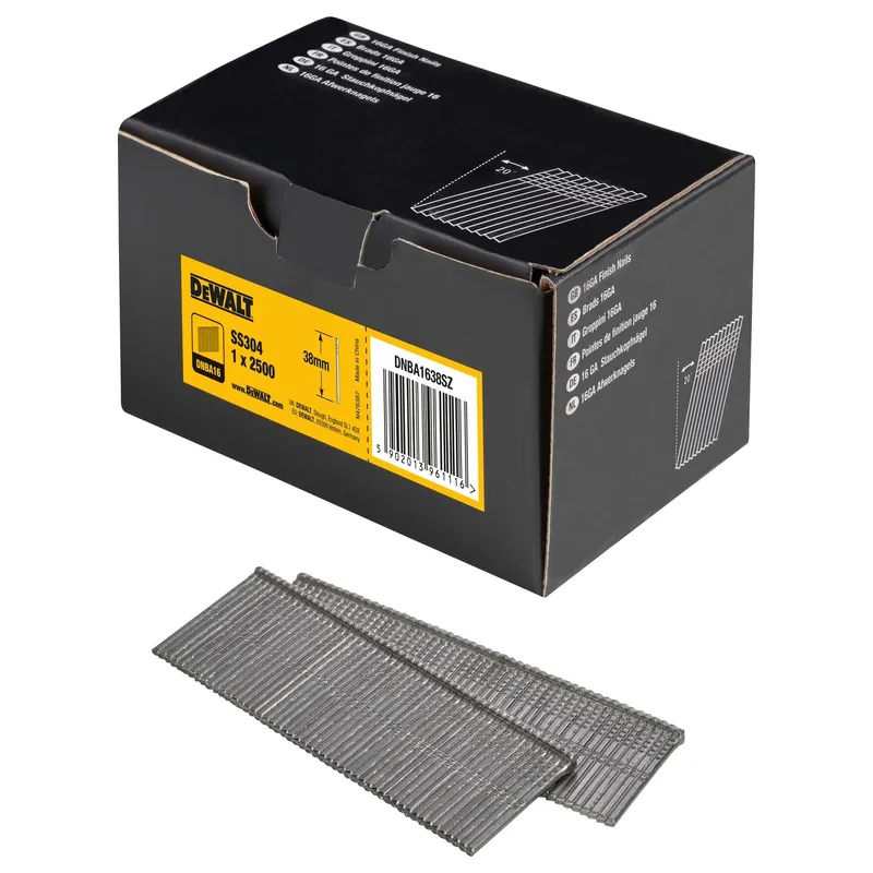 Шпильки для пневмостеплера (DCN660) DeWALT 1.6х38мм 2500шт. DNBA1638SZ