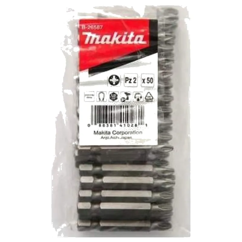 Набор бит Makita PZ2 E-form (MZ) 50 мм 50 шт. B-26587
