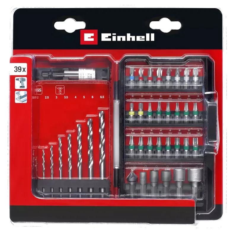 Набор бит/сверл Einhell Bit-Bohrerbox 39шт. L-Box 49108911