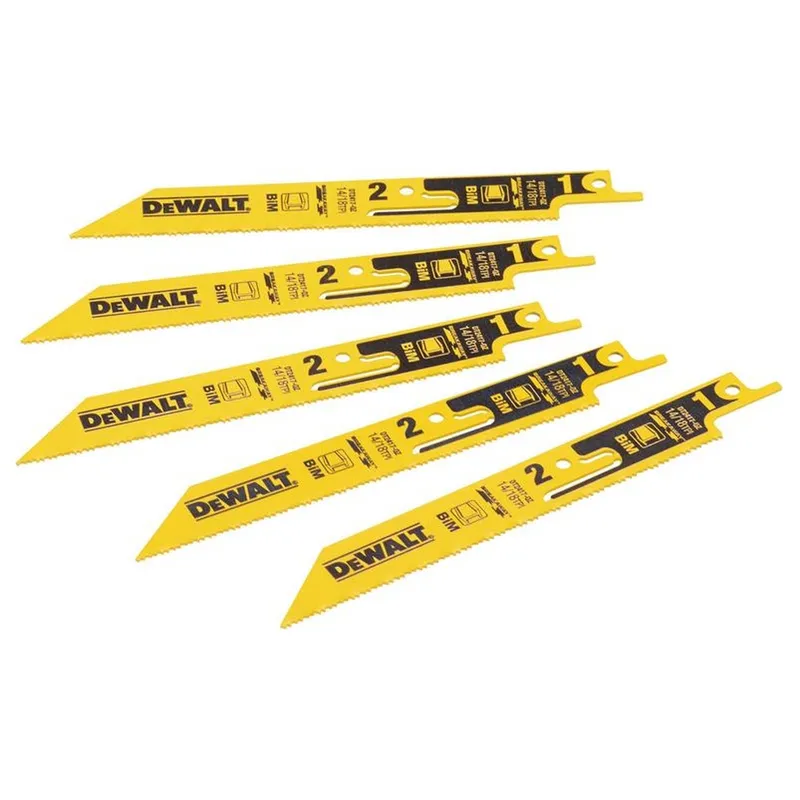 Набор полотен для сабельной пилы по металлу DeWALT 14-18TPI 152мм 5шт. DT2417-QZ