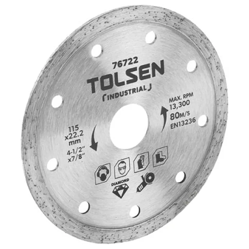 Диск алмазный отрезной сплошной Tolsen 230x22.2мм 76727
