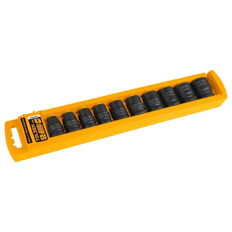 Набор головок ударных торцевых шестигранных TOLSEN 1/2" DR 10-24мм 10шт. TT18295