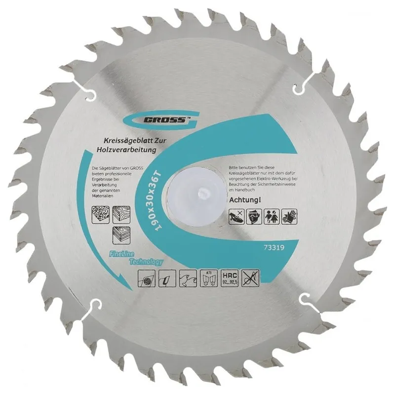 Диск пильный по дереву GROSS 190х30х36T 73319
