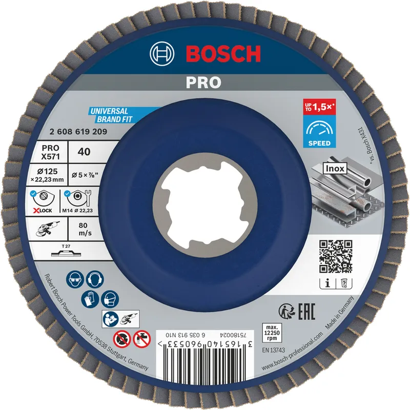 Лепестковый круг Bosch X571 125 мм G40 2608619209